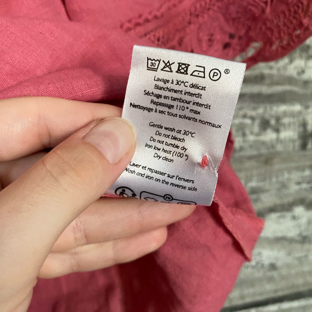 Sezane Pink Lace-Detail Cotton Top - Picture 8 of 11